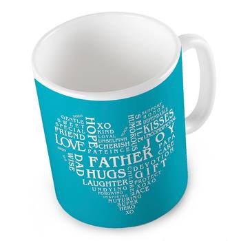 Heart Shape Words Collection Coffee Mug For Father 3