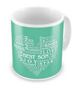 Heart Shape Words Collection Coffee Mug For Son