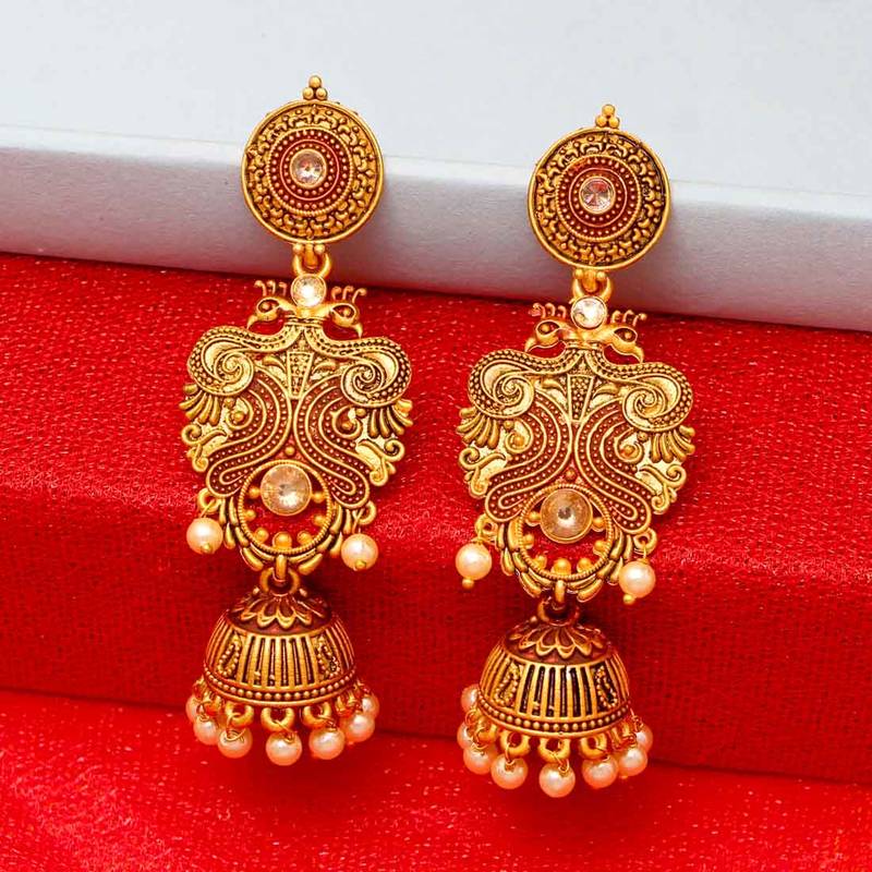 Maroon earrings Jaipur Mart 3108405