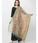 Multicolor Printed Chanderi Silk Dupatta for women