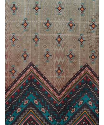 Grey Printed Chanderi Silk Dupatta for women 5