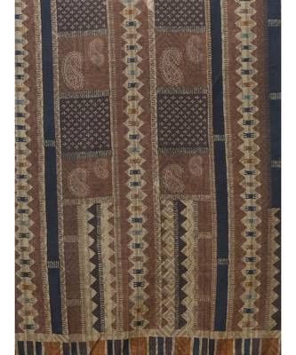 Blue Printed Chanderi Silk Dupatta for women 5