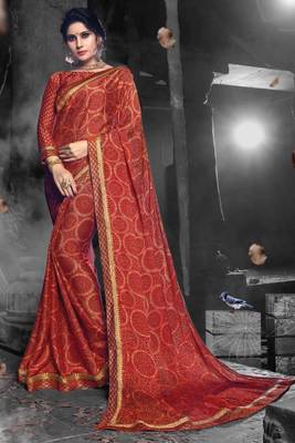 Maroon Chiffon Heavy Jacquard Work Traditional Saree 1