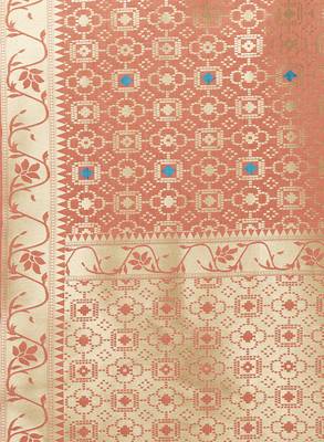 Orange Banarasi Silk Dupatta for woman 5