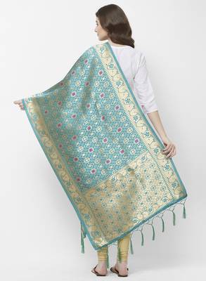 Rama Banarasi Silk Dupatta for woman 3