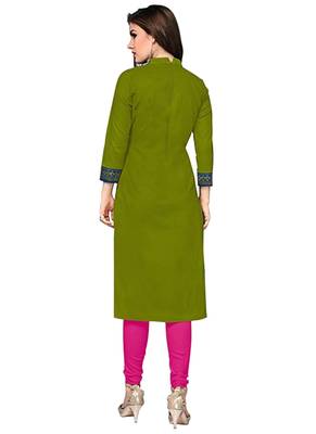 Light-green printed cotton cotton-kurtis 2