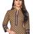 Women's Beige &  Peacock Green Cotton Printed Readymade Salwar Suit Set
