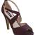 SHERRIF SHOES Women's Maroon Stiletto Heel Sandals 