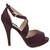 SHERRIF SHOES Women's Maroon Stiletto Heel Sandals 