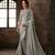 Silver Poly Silk Stone Work and Jacquard Border Heavy Work Saree