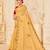 Yellow Poly Silk Embroidered Heavy Work Saree