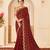 Maroon Poly Silk Embroidered Heavy Work Saree