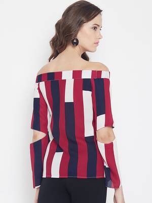 Multicolor printed georgette party-tops 3