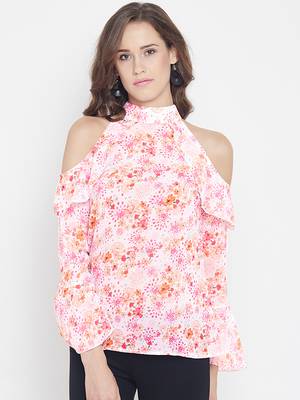 Multicolor printed georgette party-tops 2