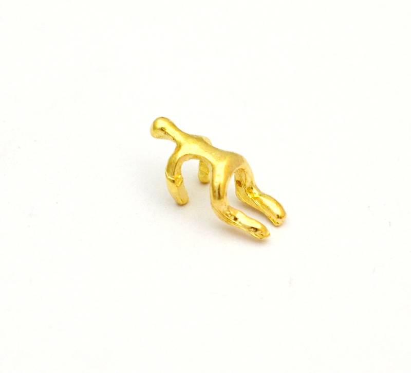 Nude Man Golden Earcuff Earclip For Women Without Piercing