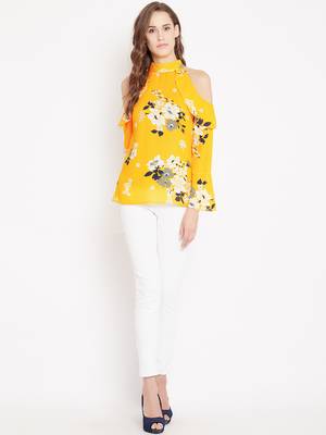 Multicolor printed crepe party-tops 1