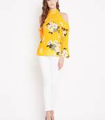 Multicolor printed crepe party-tops