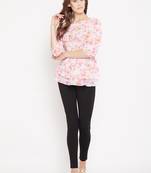 Multicolor printed georgette party-tops