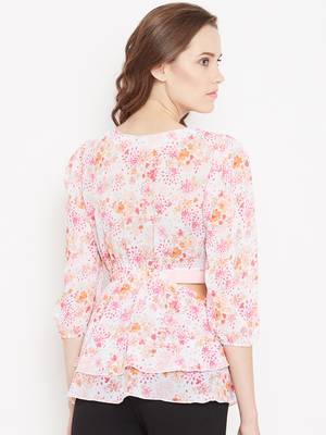 Multicolor printed georgette party-tops 3