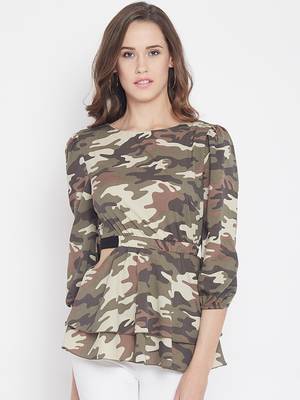 Multicolor printed crepe party-tops 2