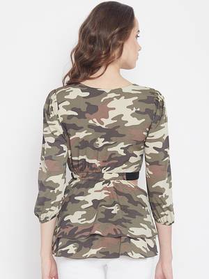 Multicolor printed crepe party-tops 3