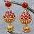 Cone Shaped Ruby Jhumka Earrings