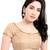 Gold Padded Blouse With Round Cut Back