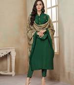Green embroidered cotton salwar