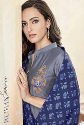 Grey embroidered cotton salwar 2