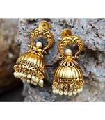 Petite Golden Bell Jhumka Earrings
