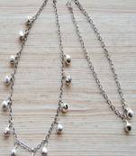 Silver Chain With Ghungroo Anklets