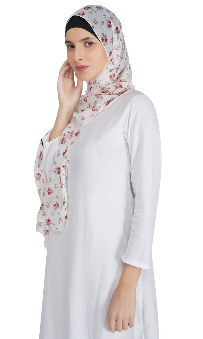 Ruqsar Floral Corsage Stole