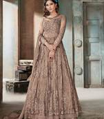 Light Chocolate Wedding Wear Heavy Anarkali Suit