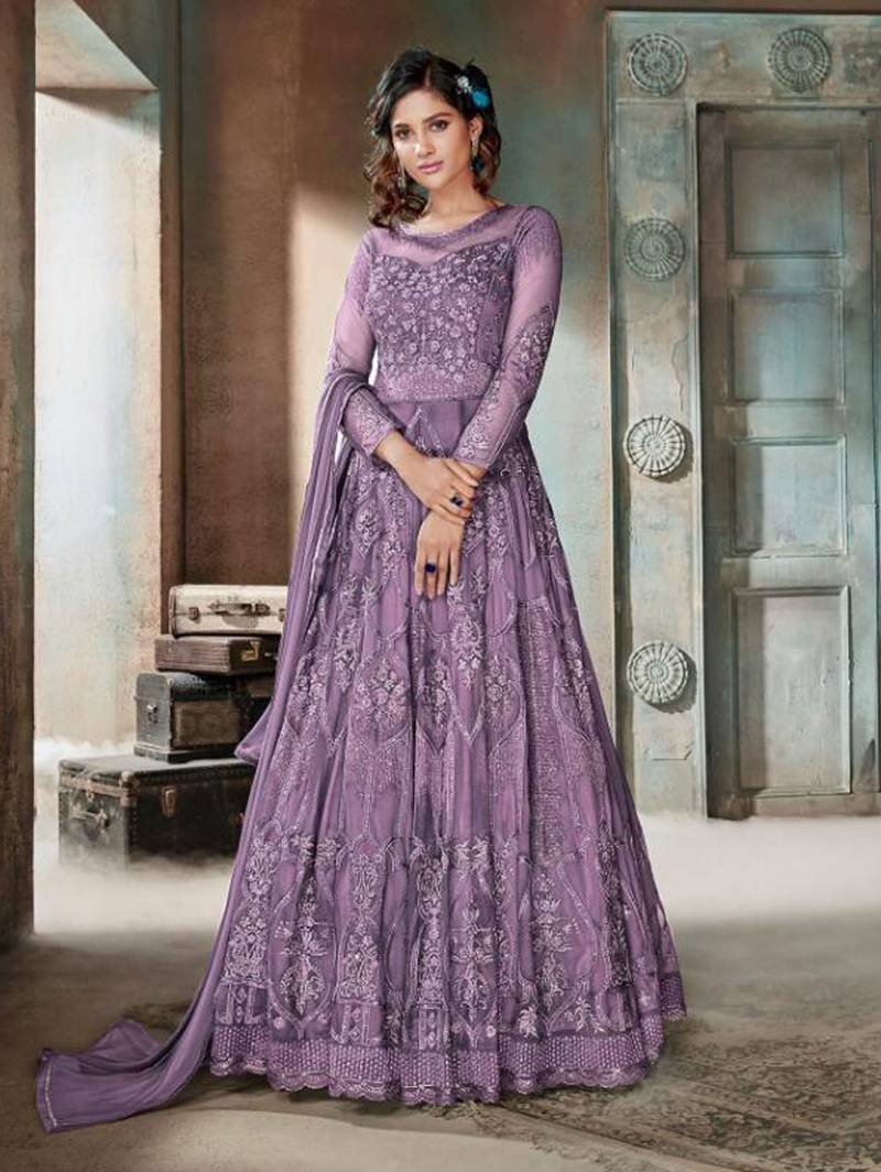 light purple anarkali