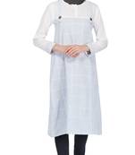 White Waterfall Dungaree Dress By Ruqsar