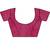 Dark maroon printed art silk saree with blouse