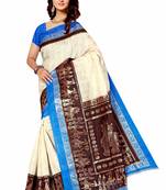 Dark maroon printed art silk saree with blouse