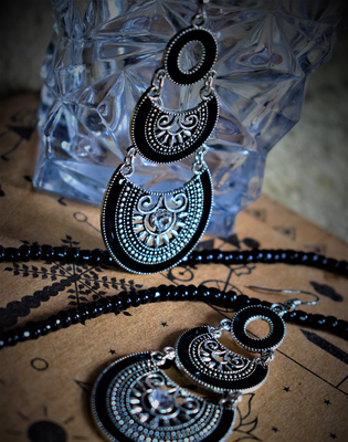 Party Wear Stylish Contemporary Fancy Latest Stylish AD Stone Black Dangler For Girls And Women 1