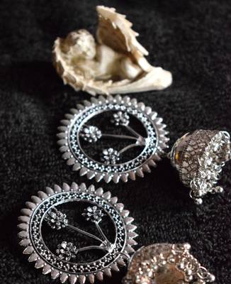 Traditional Oxidised Stylish Latest Fancy Party Wear Ethnic Jhumka Jhumki For Girls And Women 1