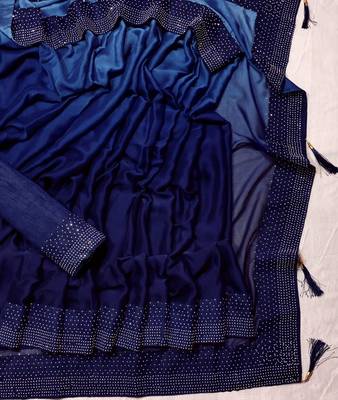  Womens Designer  Silk  Saree With Designer Blouse 1