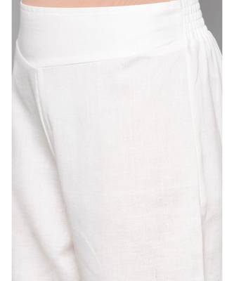 white plain cotton trousers 4