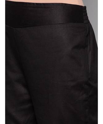 black plain cotton trousers 5