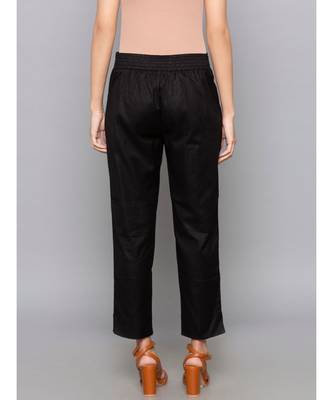 black plain cotton trousers 6