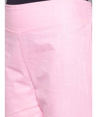 pink plain cotton trousers 5