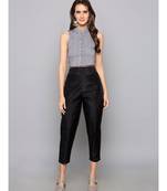 black plain cotton trousers