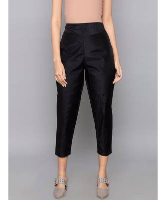 black plain cotton trousers 3