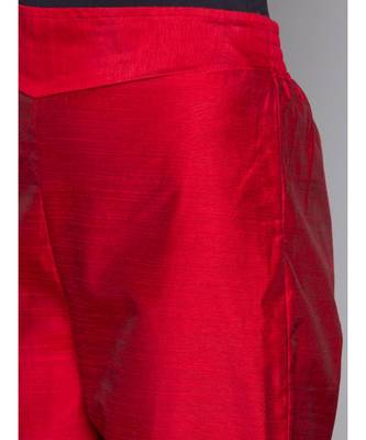 maroon plain cotton trousers 3