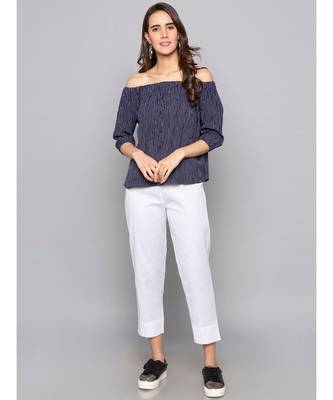 white plain cotton trousers 1