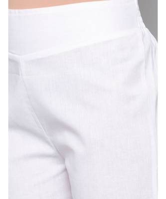 white plain cotton trousers 5