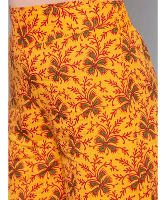 orange plain cotton trousers 4